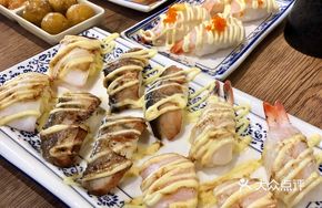 Grilled Cheese Glass Shrimp Sushi