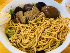 三鲜干挑面加猪肝-泰顺江南春面馆