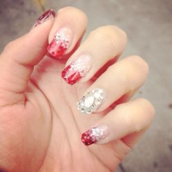 红色渐进-星美甲