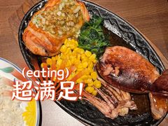蒜香鸡排配鱿鱼-萨莉亚意式餐厅(莲花国际广场店)