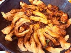 大公鸡粘卷子-华盛园卷子王农家菜水库鱼