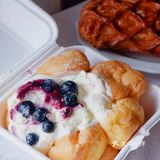 【蓝莓蛋糕咸奶油泡芙 】第一口就惊艳了 好吃!