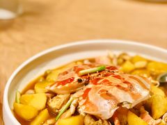 花蟹炖土豆-木守西溪溪隐餐厅