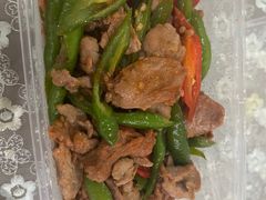小炒黄牛肉-黄家饺子东北特色菜馆(湖滨商业街店)