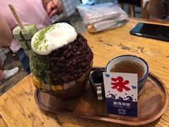 抹茶生乳かき氷-WONDER ICE 萬得冰田(建設路总店)