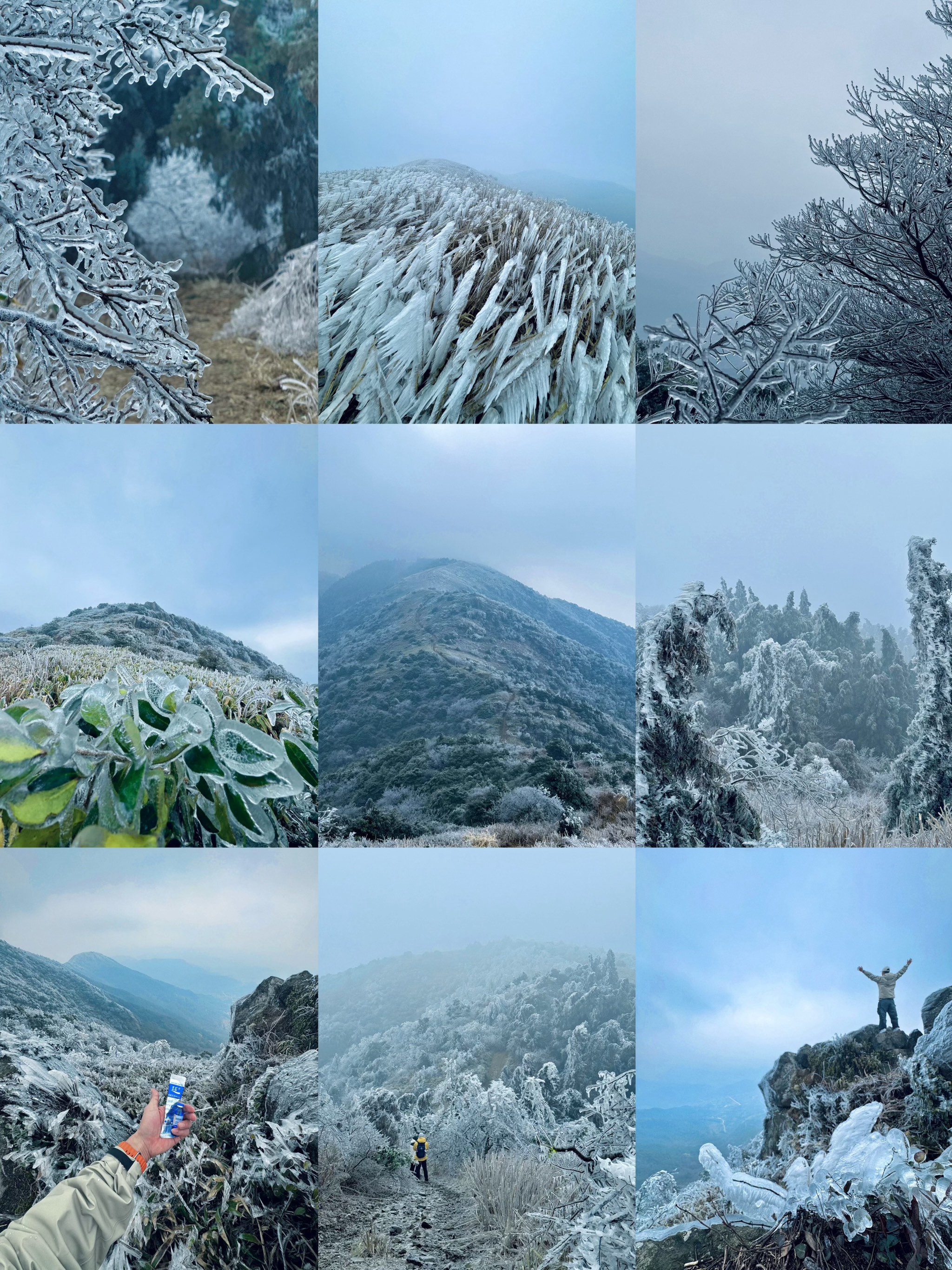 武功山雪景 时间图片