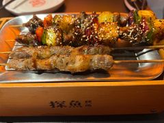 菠萝牛肉大串-探鱼·鲜青椒爽麻烤鱼(北京路天河城店)