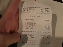 账单-Keens Steakhouse
