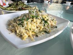 韭菜豆芽炒蛋-横道佛手居筋饼店