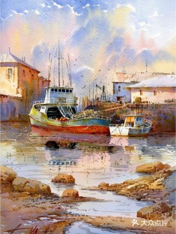 水彩下的静谧水乡村落惹人爱