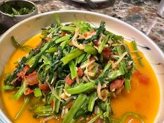 酸笋炒空心菜-浩海火燒雲傣家菜(静安芮欧店)