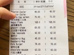 账单-BOR Eatery(安福路店)