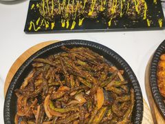 烤豆角-味之朝·烤盘牛肉·松兰拌饭
