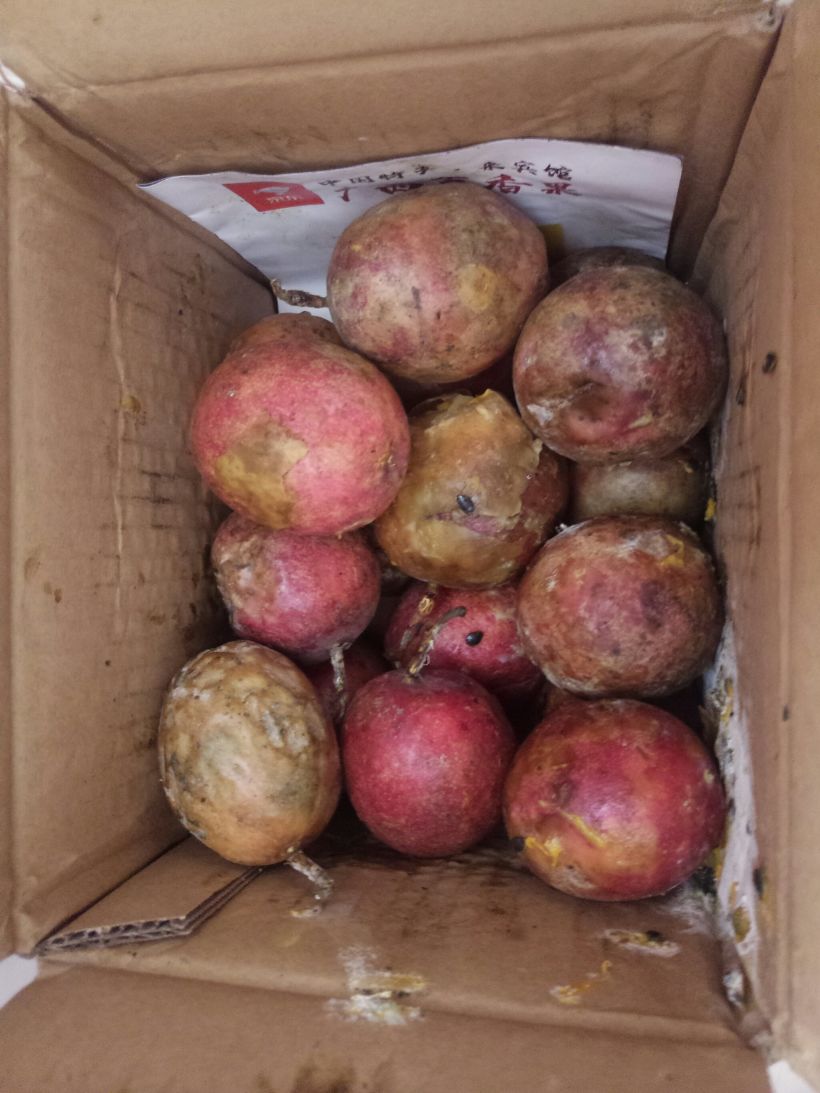 中了一箱烂百香果!