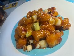 宫保鳕鱼丁-悦海·家宴·冰花皮皮虾大锅贴(宝龙店)