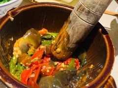 擂辣椒茄子皮蛋-老湖南民间菜·牛肉十八炒(花都店)