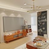 秋天的原木风客厅️暖暖的真好看！