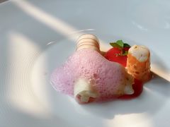 水蜜桃慢煮大明虾-北京古城老院厉晓麟精致菜