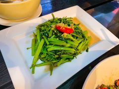 秘制虾酱炒空心菜-帕蓝·暹罗料理(大学路店)