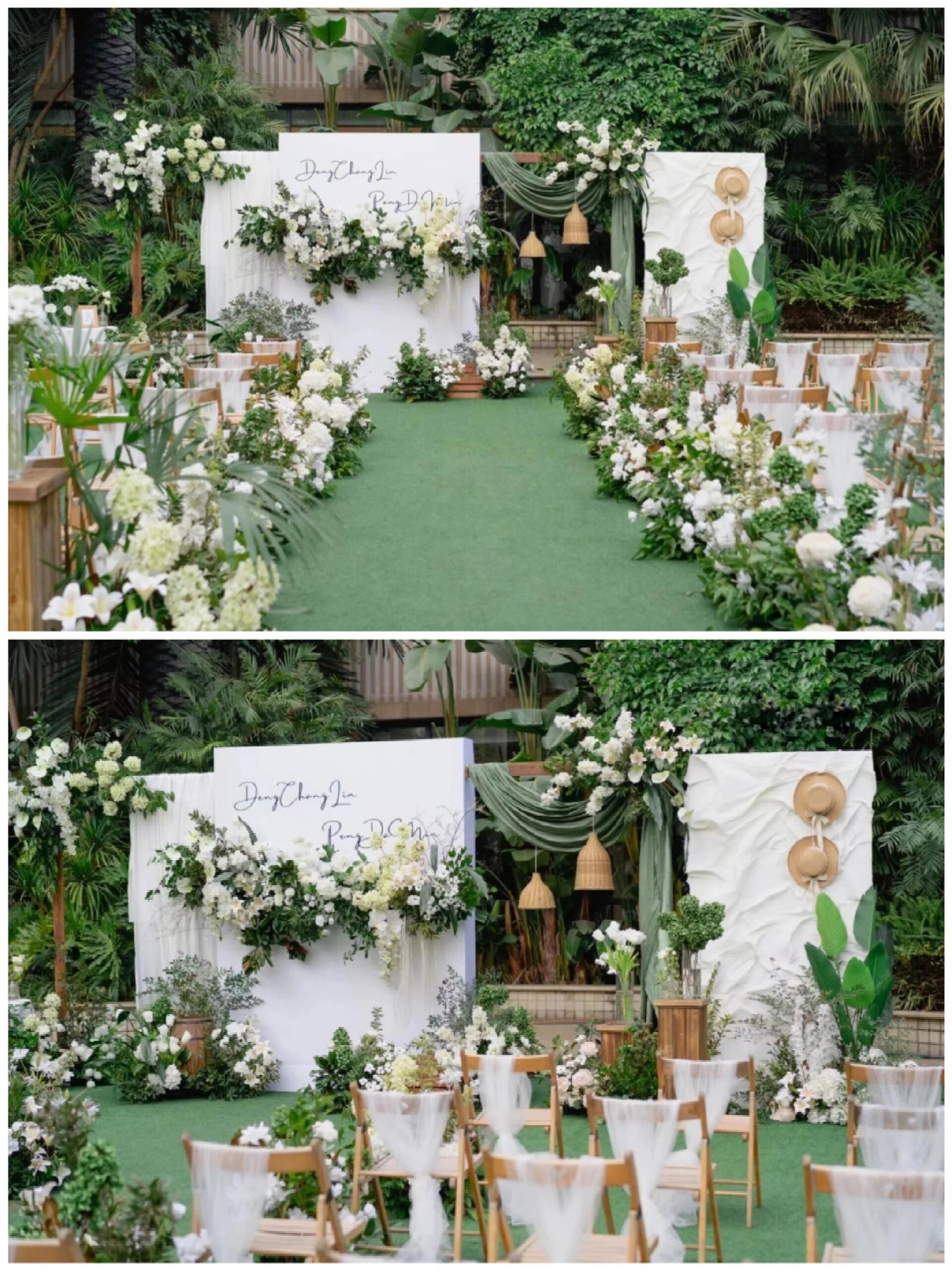 清新户外婚礼布置