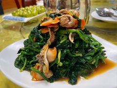 毛蛤蜊拌菠菜-青岛锅贴(四流中路店)