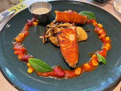 香煎三文鱼扒芥末籽汁-卡朋西餐(悦汇城店)