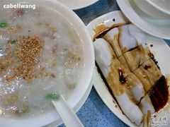 艇仔+叉烧肠粉-洪利粥店茶餐厅