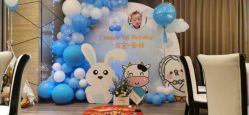 -宝宝百日宴周岁生日派对气球布置策划