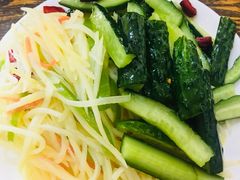 自制辣椒和土豆丝-白家平赫园罩饼(文昌大街店)