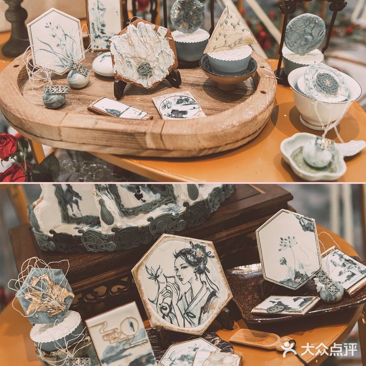 龙衔宝盖承朝日，凤吐流苏带晚霞。一爱一生