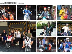 客人租车合影-清迈摩托车出租