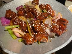 蒜香蜜汁排骨-绿茶餐厅(松江万达店)