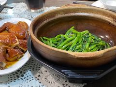 啫啫虾酱空心菜-熠盛粤味(永康路店)