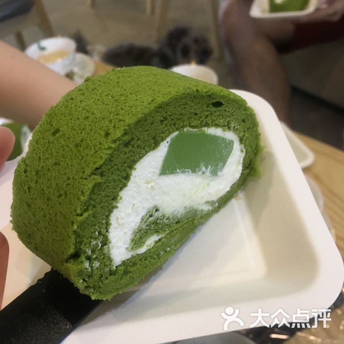 抹茶奶冻卷