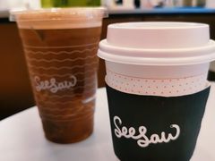 栀子花梨香拿铁-Seesaw Coffee(上海国金中心店)