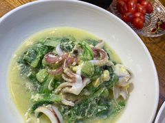笔管鱼炒小白菜-必点海鲜·鲅鱼水饺(鞍山西道店)