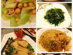 葱油阉鸡，西芹百合炒夏果，炒饭，美点-北海渔村酒楼·粤菜海鲜点心(新华店)