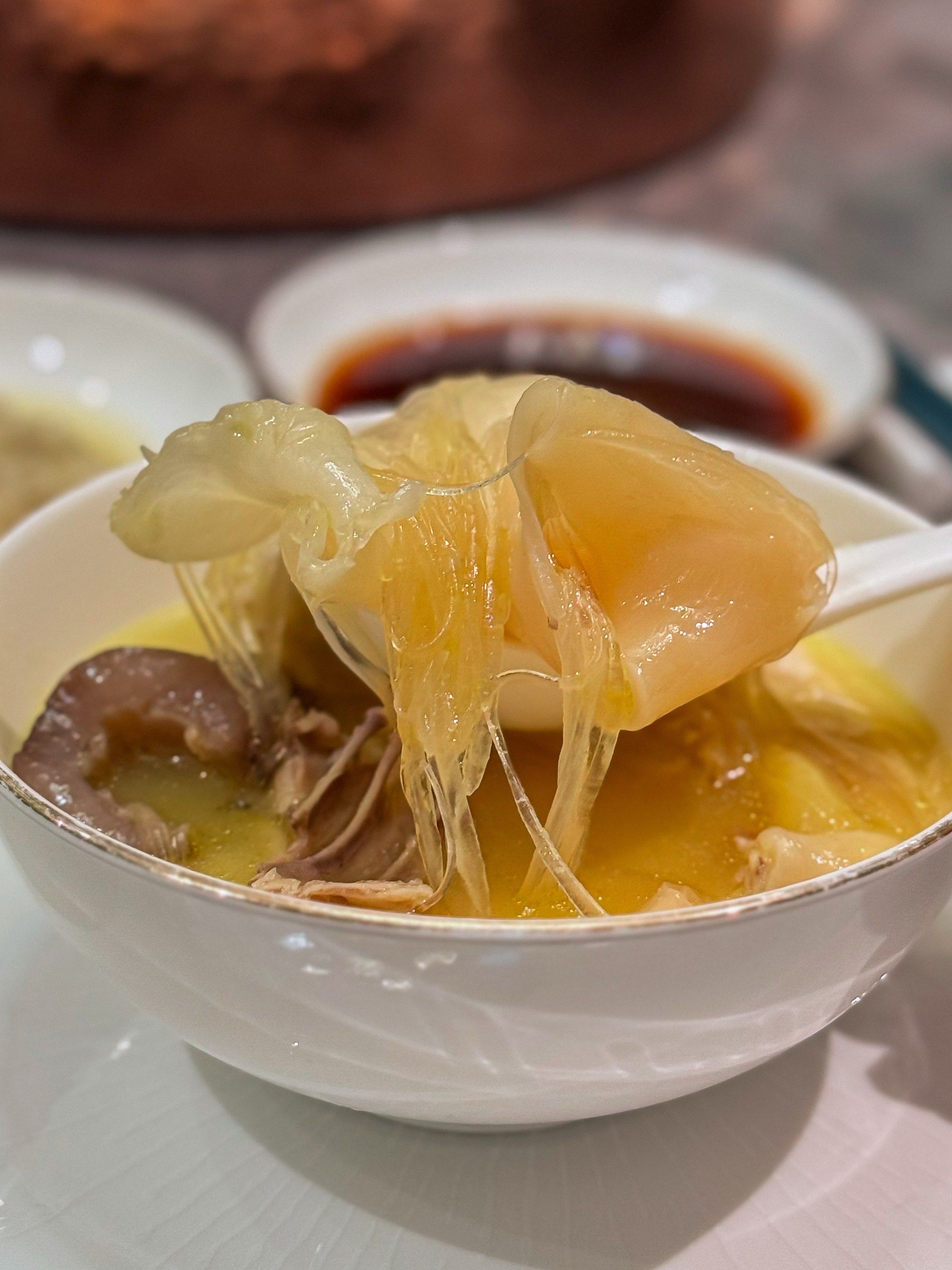 宵夜来碗鱼翅花胶金汤不过分吧😌