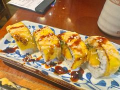 鲜切芒果芝士卷寿司-小川洋风料理(江汉路店)