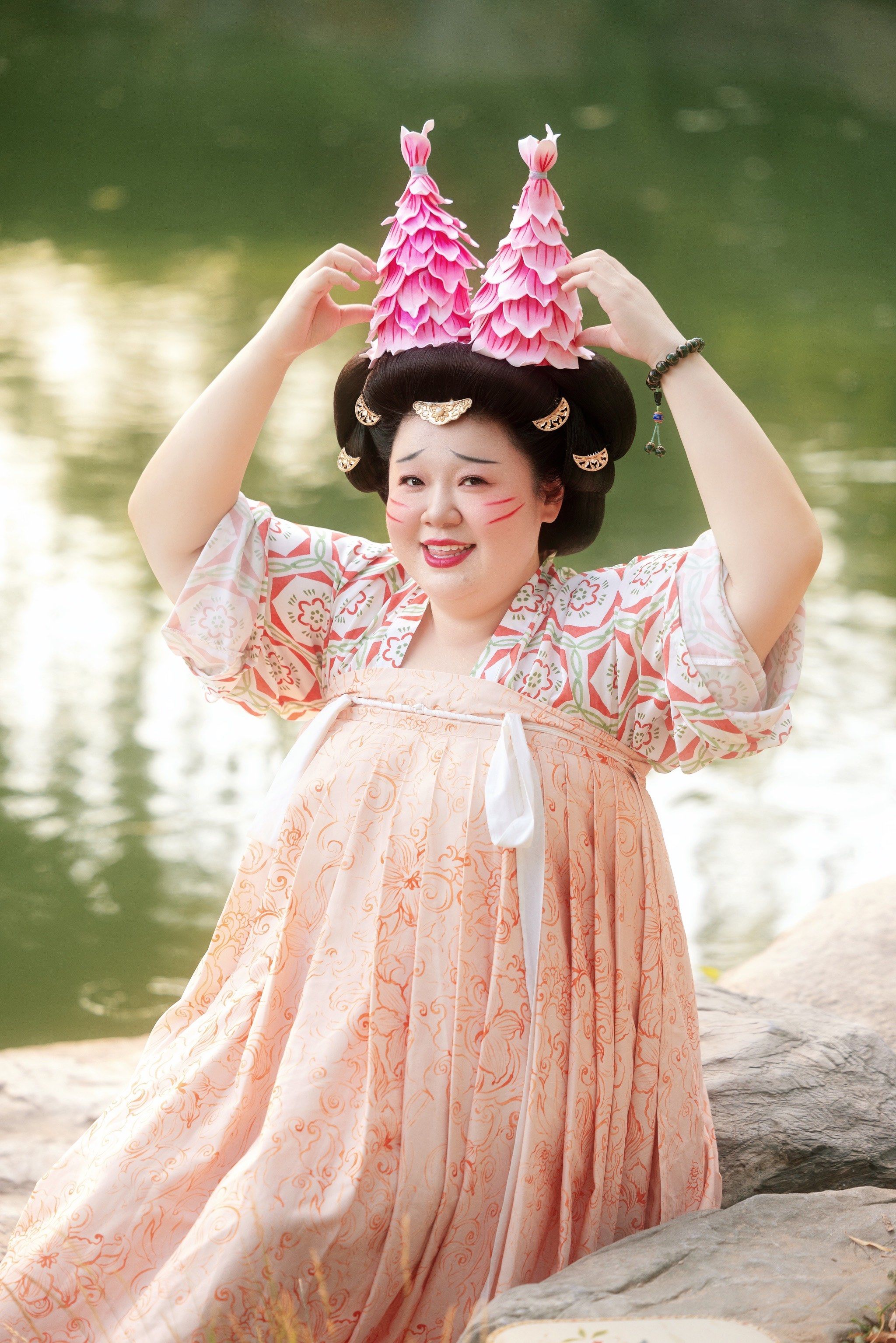 220斤胖妞挑战唐制复原造型🌸太可爱了吧!