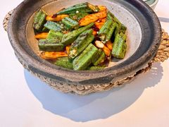 豆酱秋葵炒山药-南拳十三姨·潮汕砂锅粥·粤菜(西单大悦城店)