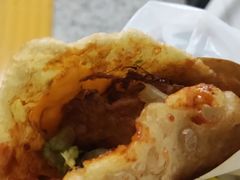 -小红车炸蛋葱油饼