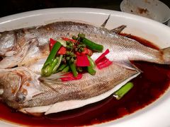 葱椒鲈鱼-绿茶餐厅(昌平悦荟店)
