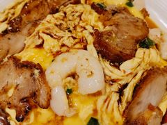 虾仁叉烧双拼滑蛋饭-旺记冰室(九龙中心大厦店)