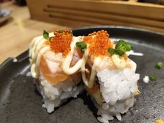 火炙三文鱼卷-鲔吞·和牛寿喜烧(闵行区绿瘦酒店)