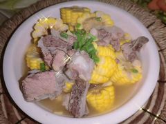 玉米排骨煲-寒岩夕照农家乐