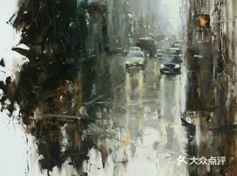 来自一组台湾艺术家的街景油画作品