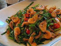 韭菜炒小河虾-烧肉馆(古北水镇景区店)