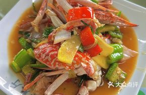 Stir-fried Sea Crab with Ginger and Scallion