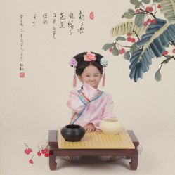 -后宫·古装汉服京剧儿童亲子全家福摄影